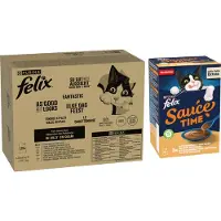 Felix 120x85g Tonijn/Zalm/Kabeljauw/Koolvis Elke Dag Feest Kattenvoer