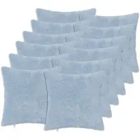 vidaXL Kussensloop 12 st HEERLEN Lichtblauw 45 x 45 cm
