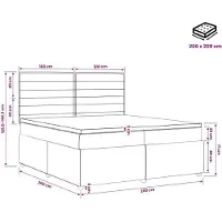 vidaXL Boxspringbed met matras Crèmekleurig 200 x 200 cm Stof