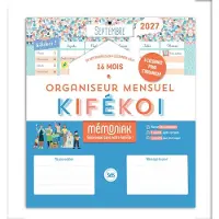 Editions 365 ORGANISEUR MENSUEL MEMONIAK KIFEKOI (SEPT.2026-DEC.2027)