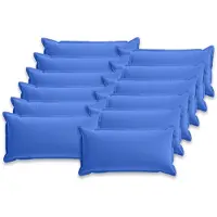 vidaXL Kussensloop 12 st HOUTEN Koninklijk Blauw 40 x 80 cm Polyester