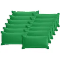 vidaXL Kussensloop 12 st HOUTEN Groen 40 x 80 cm Polyester