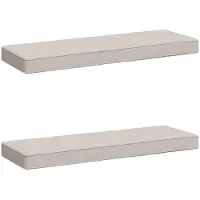 vidaXL 2-delige Bankkussens VUGHT 2 st 100% Polyester Wit