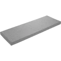 Sleepling Bankkussen 200 x 40 cm, lichtgrijs, antislip onderkant, vensterbankkussen, zitkussen voor vensterbank, wasbare hoes,