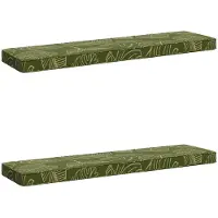 vidaXL 2-delige Bankkussens VUGHT 2 st 100% Polyester Blad Design