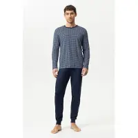 Mey pyjama blauw, Motief