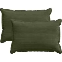 vidaXL Kussensloop 2 st HOUTEN Groen 50 x 75 cm corduroy