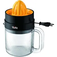 Voltz - Citruspers - 1.2 L - Elektrische Citruspers / Sinaasappelpers - Fruitpers - Juicer - 30 W - Zwart / Oranje