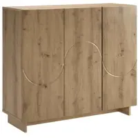 vidaXL Dressoir Artisanaal eiken 85,5 x 31 x 75 cm Bewerkt hout