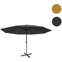 Mendler Sonnenschirm Meran Pro, marktscherm voor de horeca zonder volant, diameter 5 meter, polyester/alu, 28 kg, antraciet, zonder voet