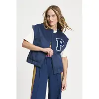 Pom Amsterdam Gilet - Baseball Nightfall Blue Maat: 34 | Gilets Outlet | Dames | Blauw
