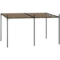 vidaXL Prieel met uittrekbaar dak 400x300x233 cm taupe