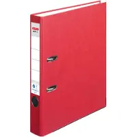 Herlitz Ordner maX.file nature plus, Rückenbr.: 50 mm, rot DIN A4, Spezialpapierbezug, Kantenschutz, aufgekl