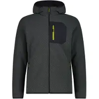 CMP - Jacket Fix Hood 36H1307 - Fleecevest 54, zwart/grijs