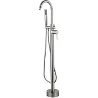 FortiFura Calvi vrijstaande badkraan 113cm met handdoucheset - PVD - geborsteld RVS SW377863