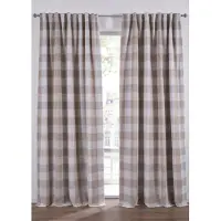 Bonprix Dubbellaags verduisterend gordijn met ruitjes (1 stuk) maat H/B: 245/140 cm