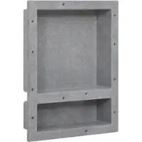 vidaXL Doucheruimte met 2 vakken, matgrijs, 41x51x10 cm
