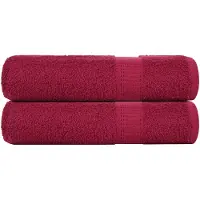 vidaXL Douchehanddoeken FROGN 2 st 70x140 cm 360 g/m² bordeaux