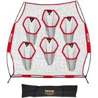 Vevor Football Coach Werpnet Oefennet (274 x 106 x 243 cm) met 6 doelvakken
