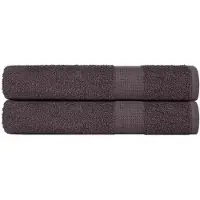 vidaXL Handdoeken FROGN 2 st 100x200 cm 360 g/m² antraciet