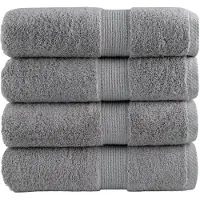 vidaXL Gastendoekjes SOLUND 4 st 600 g/m² 30x50 cm grijs