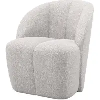 Woood Mojo Draaifauteuil - Bouclé - Ecru Melange - 75x68x77
