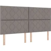 vidaXL LED boxspringbed met hoofdeinde, taupe, 180 x 200 cm, gestoffeerd