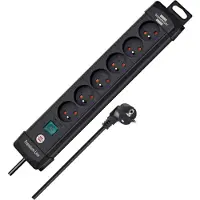 Brennenstuhl Premium-Line stekkerdoos 6-voudig zwart 3 meter