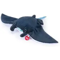 Trudi - Sealife Knuffel Manta Rog 25 cm - Handgemaakt in Italie - Zacht pluche - Knuffeldier voor jongens en meisjes - Blauw - 25x15x7 cm maat S