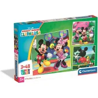 Clementoni Kinderpuzzels Mickey Mouse Club House - 3 Puzzels van 48 Stukjes - Puzzel en Legpuzzel Set - Educatief Speelgoed voor Kinderen vanaf 4 Jaar