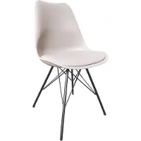 Kick Collection kuipstoel Metal Luuk - kunststof zitting - metalen onderstel - champagne