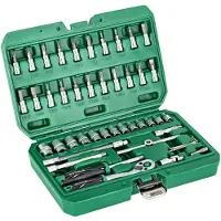 Stalco 48-delige doppenset 1/4" met 90-tands ratel in BMC-koffer