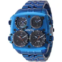 Invicta Aviator - Zulu Time 50655 Herenhorloge - Quartz Uurwerk - Roestvrij Staal met Zwarte Wijzerplaat - 50 mm