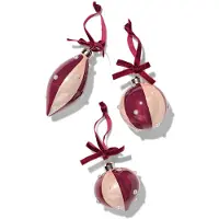 HEMA Kerstballen Glas Parels - 3 Stuks (bordeauxrood)