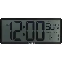Karlsson Klok Retro LCD Black