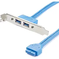 StarTech.com Adaptateur Carte Mère vers Plaque 2 Ports USB 3.0 A Femelle Encastré - panneau USB - 50 cm