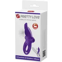 Pretty Love vibrerende cockring met clitoris tong stimulator