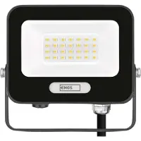 Emos LED aluminium schijnwerper GLARO 20W, IP65 waterdicht voor buitengebruik, 2000lm, neutraal wit 4000K, 20cm rubberen kabel, zwart, ZS2224B