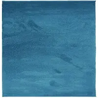 vidaXL Vloerkleed OVIEDO laagpolig 240x240 cm turquoise