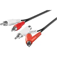 Goobay Tulp kabel | 2x tulp naar 2x tulp | Extra poorten | | 1.5 meter