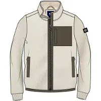 Petrol Industries - Heren Sherpa fleece jack ironwood - Wit - Maat XXXL