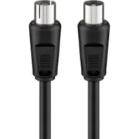 Microconnect Goobay Zwarte coaxkabel - rechte connectoren - 7,5 meter
