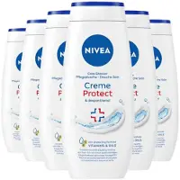 Nivea 6x Douchegel Creme Protect 250 Ml