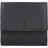 Esquire Leren Weense doos Deer Wiener Wallet Black Zwart