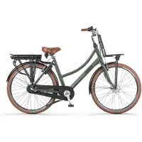 Tomos EB 15 - Elektrische Fiets - 28 inch - 250W motor - Actieradius tot 140 km - 3 versnellingen - 626Wh accu - Lage instap - Legergroen Mat
