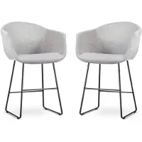 Nolon Nino-otis barkruk licht zwart onderstel 65 cm set van 2