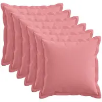 vidaXL Kussen met kussen HOUTEN 6 st Roze Faux Linnen