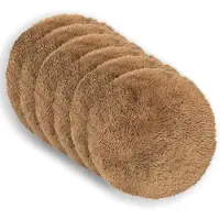 vidaXL Kussensloop 6 st HEERLEN Taupe Ø 40 cm PV Fleece
