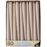 Papstar Leuchterkerzen, 22 mm, puder, 50er Pack Durchmesser: 22 mm, Höhe: 250 mm, Brenndauer: ca. 7 Stund...