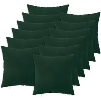 vidaXL Kussensloop 12 st HEERLEN Donkergroen 50 x 50 cm fluweel